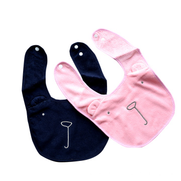 100% cotton terry velour baby bib princess embroidery bibs